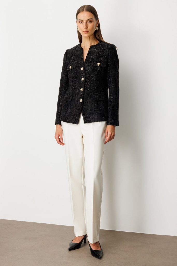 EKOL Kapak Cepli Tüvit Ceket 5041