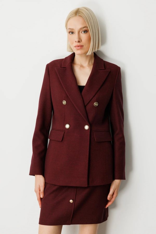 EKOL Kruvaze Yaka Kaşe Ceket 5069