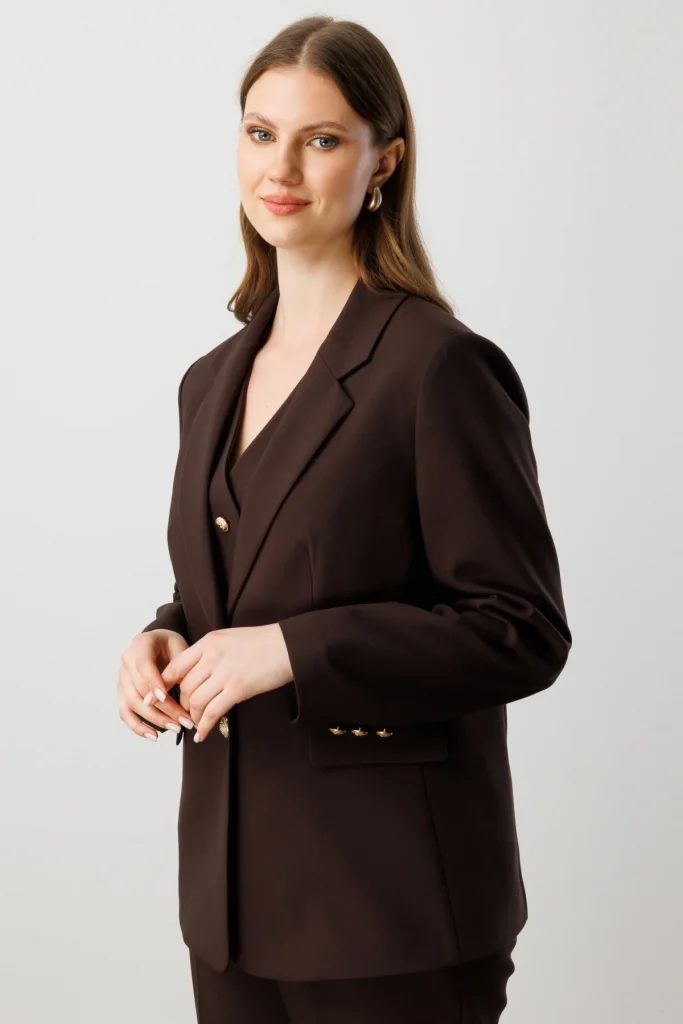 EKOL Omzu Vatkalı Kapak Cepli Ceket 5529