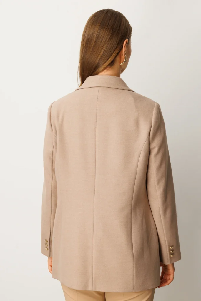 EKOL Cebi Armalı Büyük Beden Ceket 5571 - VİZON