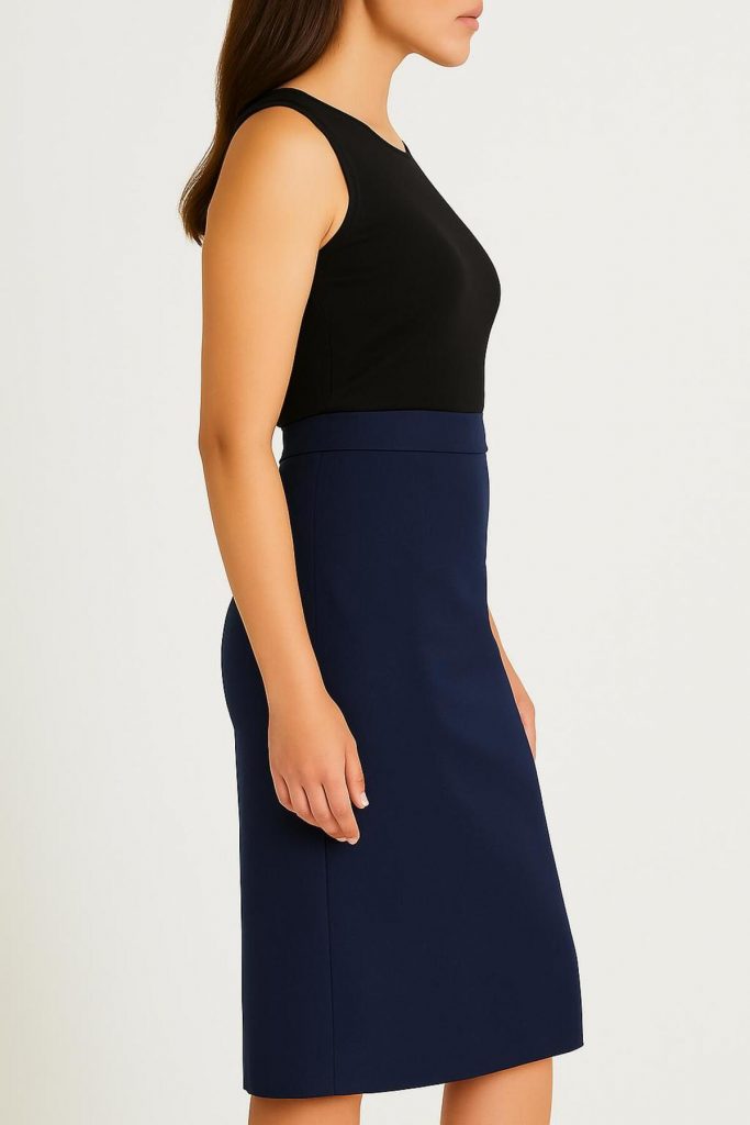 EKOL Arka Yırtmaç Detaylı Etek  1004