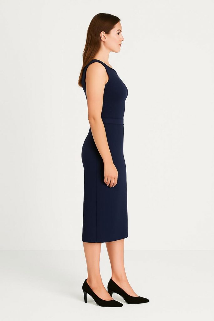 EKOL Arka Yırtmaç Detaylı Etek  1004