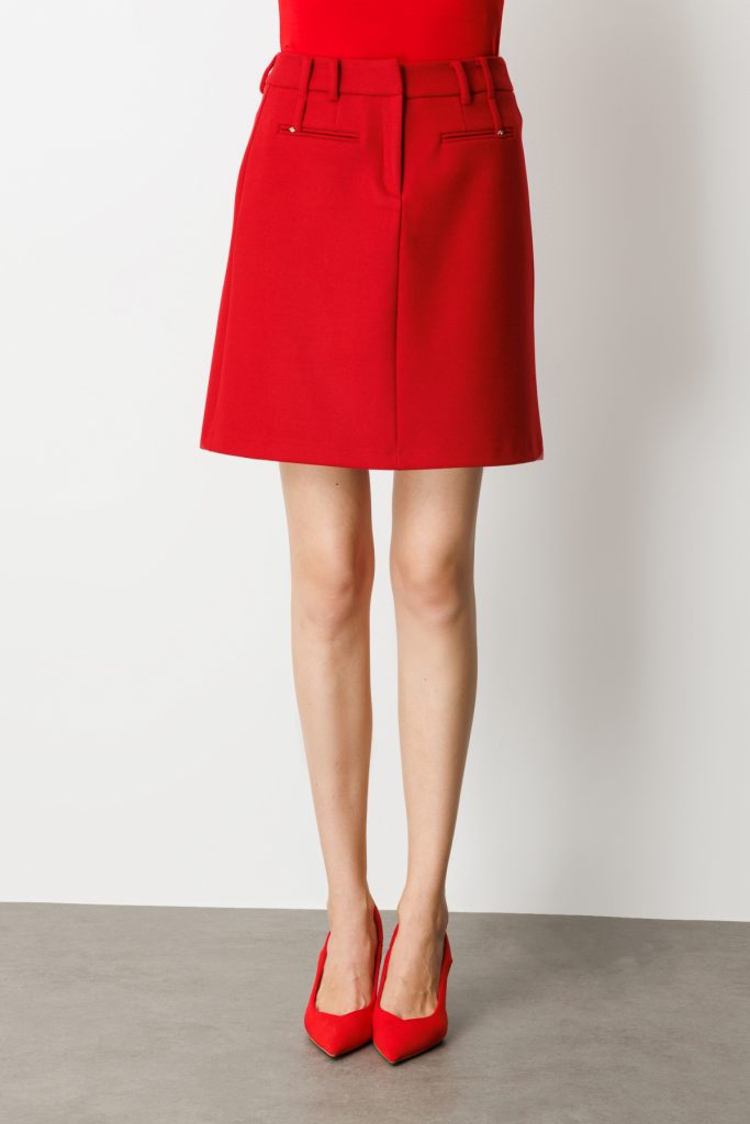 EKOL Kadın Aksesuar Detaylı Mini Kaşe Etek  2003