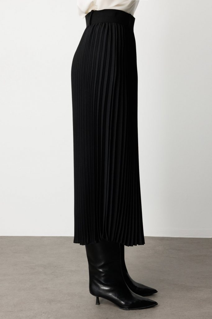 EKOL Piliseli Maxi Etek 2101 - Siyah