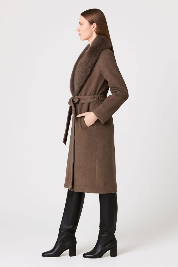 EKOL Yakası Kürklü Kaban 6071