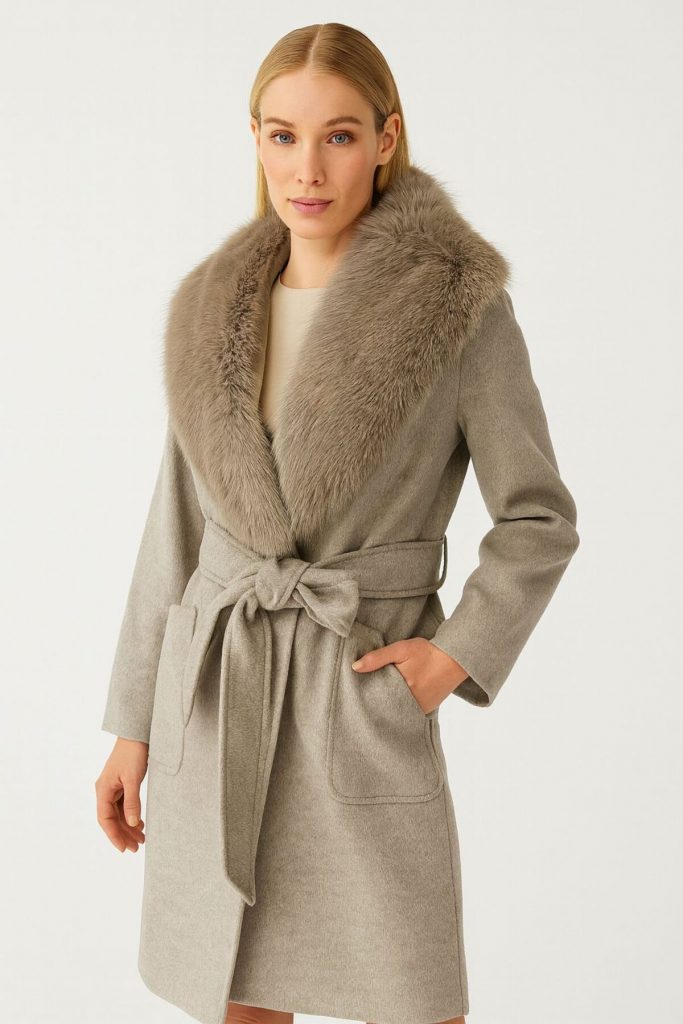 EKOL Yakası Kürklü Kaban 6071 - VİZON