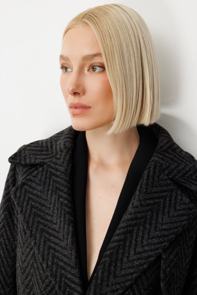 EKOL Beli Kemerli Kaşe Kaban 6003