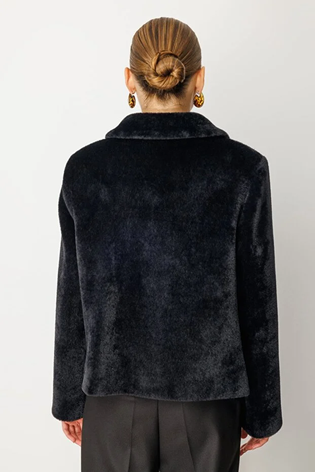 EKOL Torba Cepli Peluş Kaban 6025 - Siyah