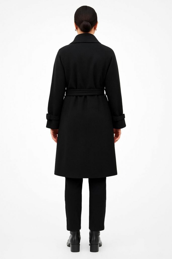 EKOL Kuşaklı Kaşe Manto  6057