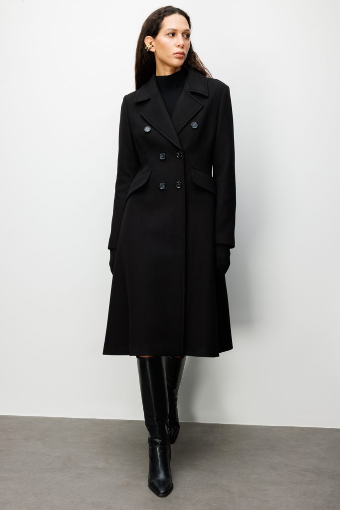 EKOL Kapak Cepli Uzun Kaban 6073 - Siyah