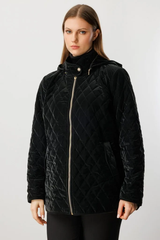 EKOL Kapitone Şişme Mont 6805 - Siyah