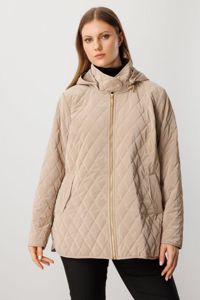 EKOL Kapitone Şişme Mont 6805 - BEJ