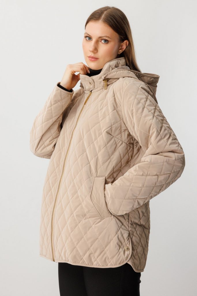 EKOL Kapitone Şişme Mont 6805 - BEJ