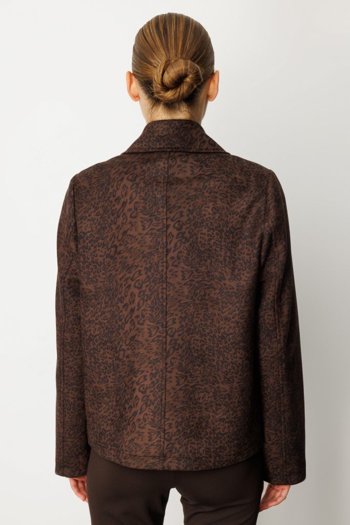 EKOL Kruvaze Yaka Desenli Mont 8021-26k - Siyah