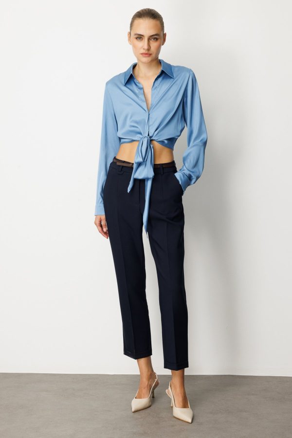 EKOL Duble Paça Kemerli Pantolon 1003