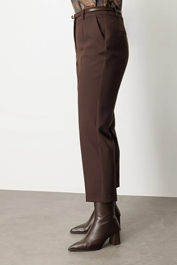 EKOL Beli Kemerli Bol Paça Pantolon 1005