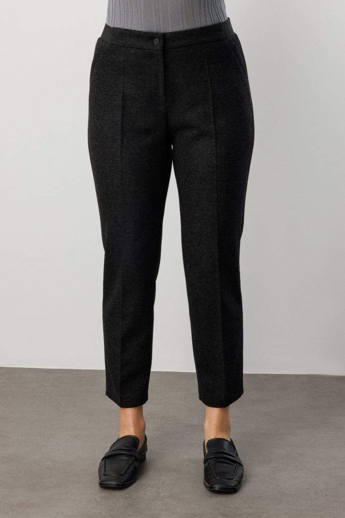 EKOL Beli Kalın Lastikli Dar Paça Pantolon 1019 - Siyah