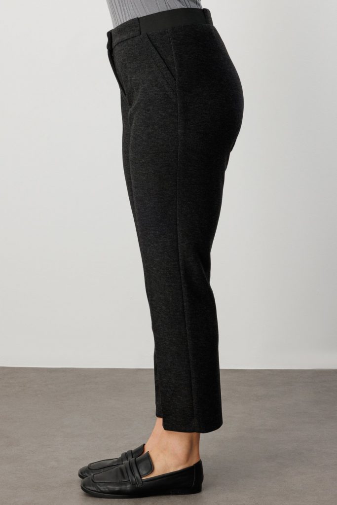 EKOL Beli Kalın Lastikli Dar Paça Pantolon 1019 - Siyah