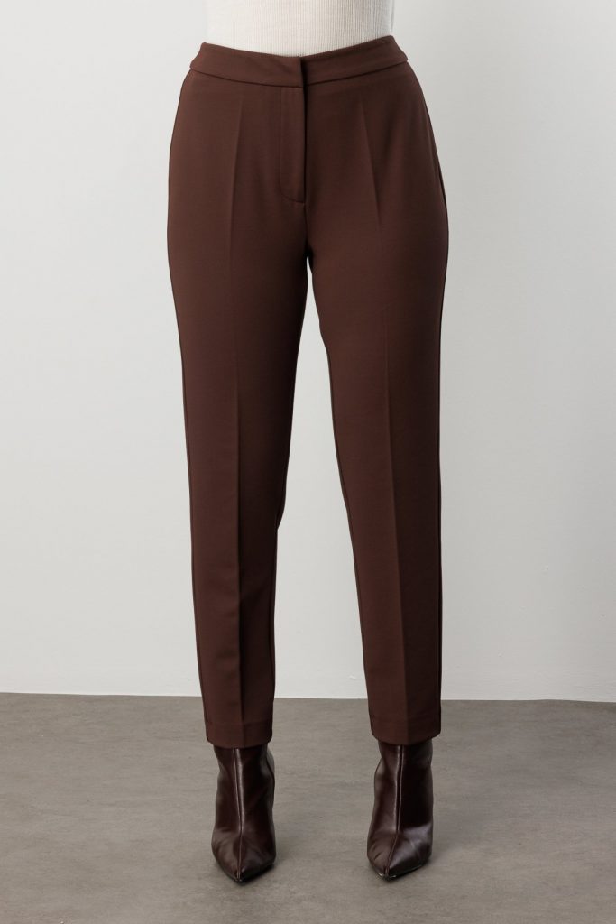 EKOL Dar Paça Cepsiz Pantolon 1025-26k - kahve