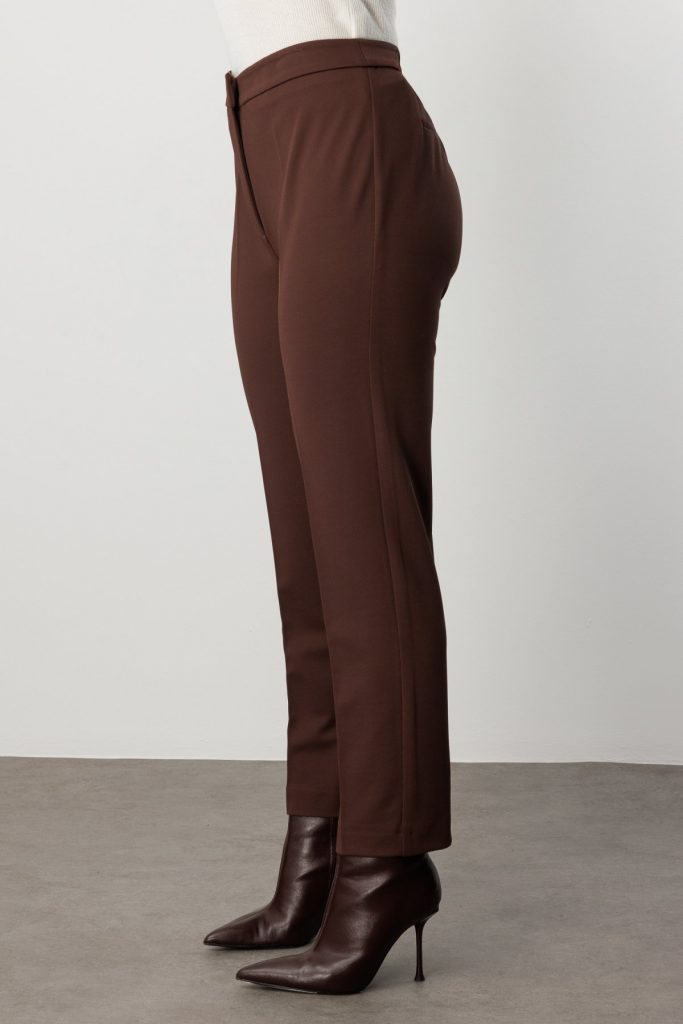 EKOL Dar Paça Cepsiz Pantolon 1025-26k - kahve