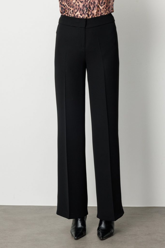 EKOL Kadın Krep Kumaş Bol Paça Pantolon 1031