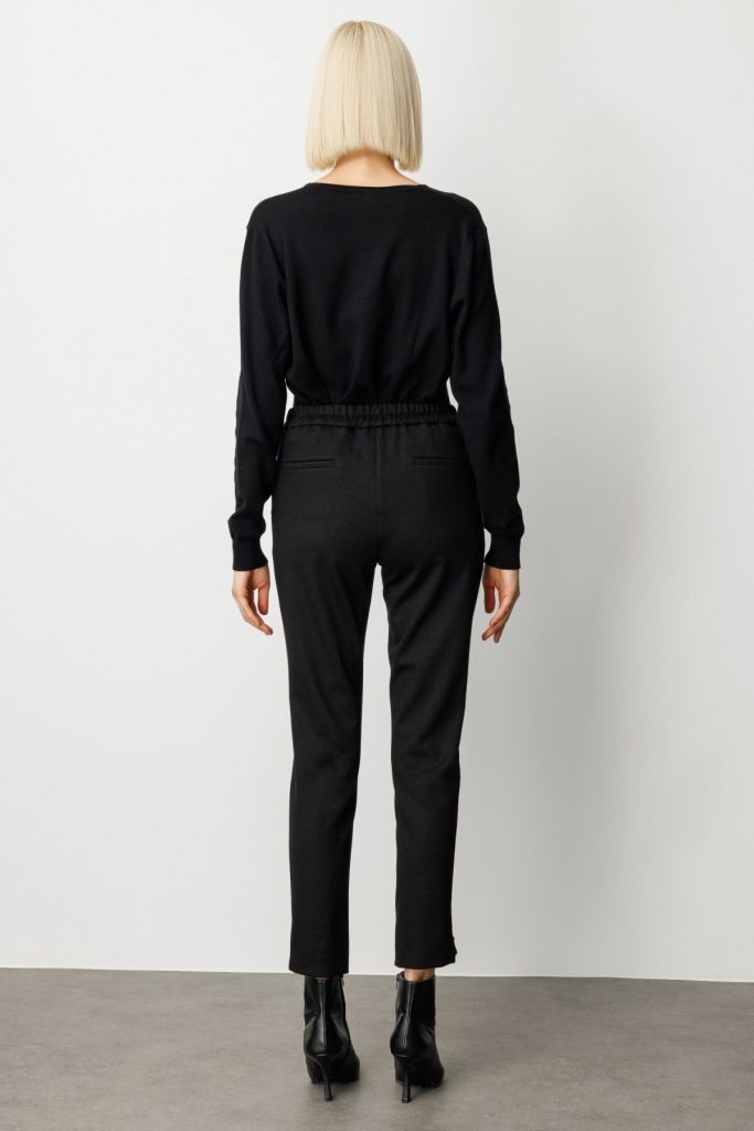 EKOL Beli Lastikli Simli Kumaş Pantolon 1041