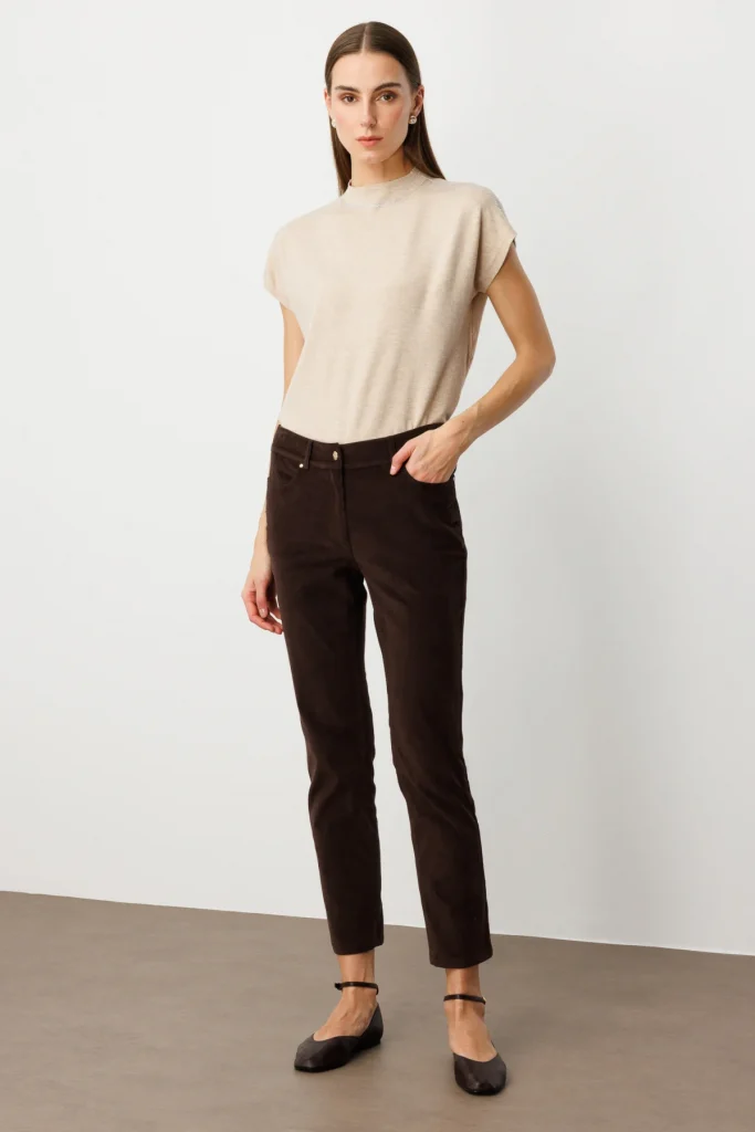 EKOL Boru Paça Kadife Pantolon 1049