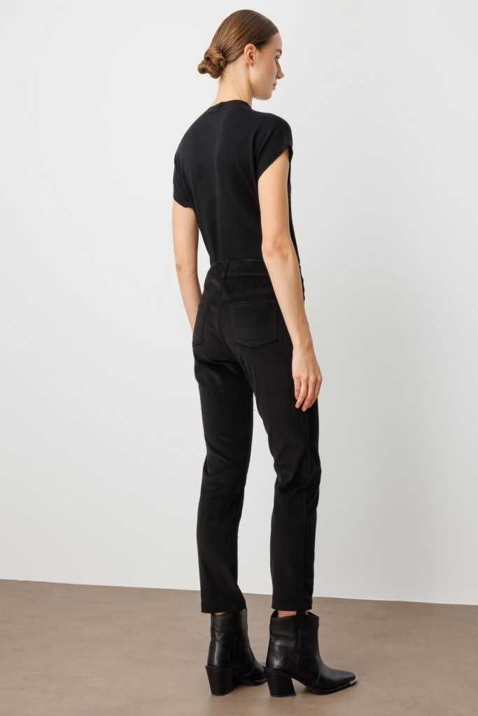 EKOL Boru Paça Kadife Pantolon 1049 - Siyah