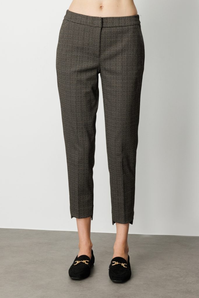 EKOL Desenli Dar Paça Pantolon 1067