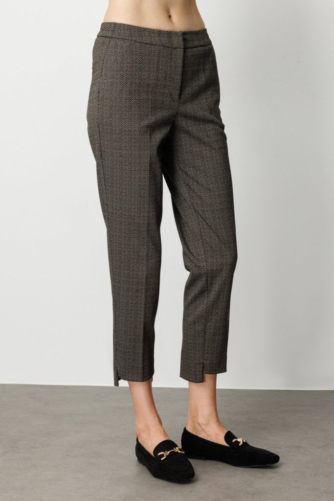 EKOL Desenli Dar Paça Pantolon 1067