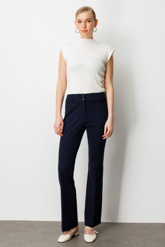 EKOL İspanyol Paça Cepsiz Pantolon 1081