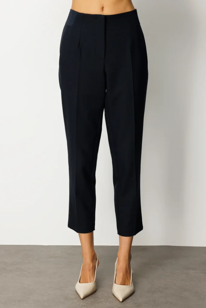 EKOL Beli Kalın Lastikli Dar Paça Pantolon  1109 - Lacivert