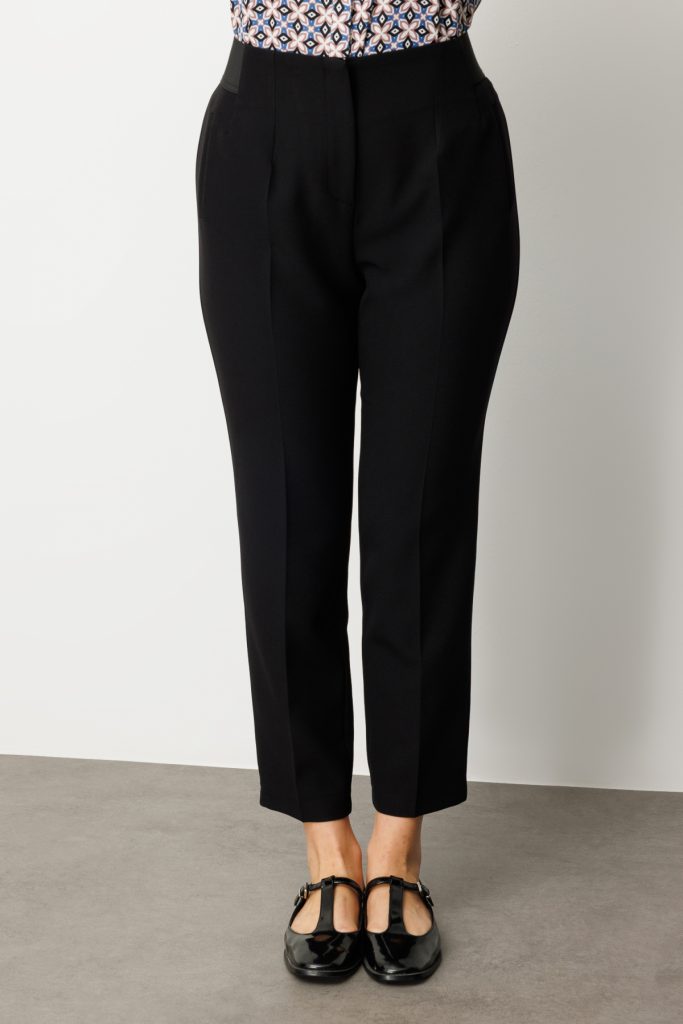 EKOL Beli Kalın Lastikli Boru Paça Pantolon 1111 - Siyah