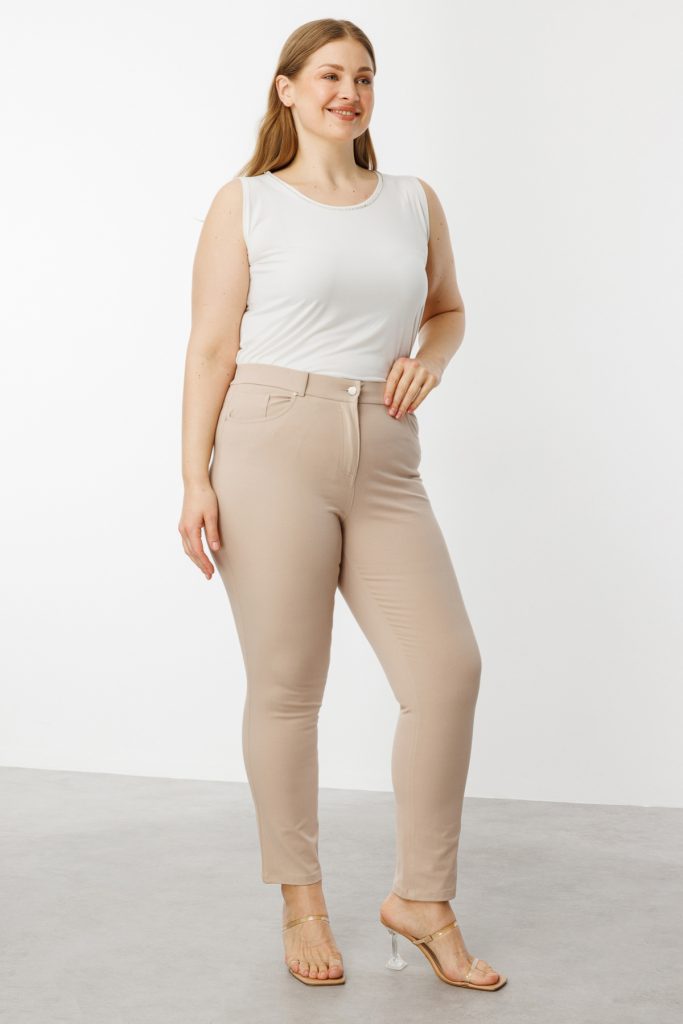 EKOL Beş Cep Dar Paça Büyük Beden Pantolon 2052 B.B