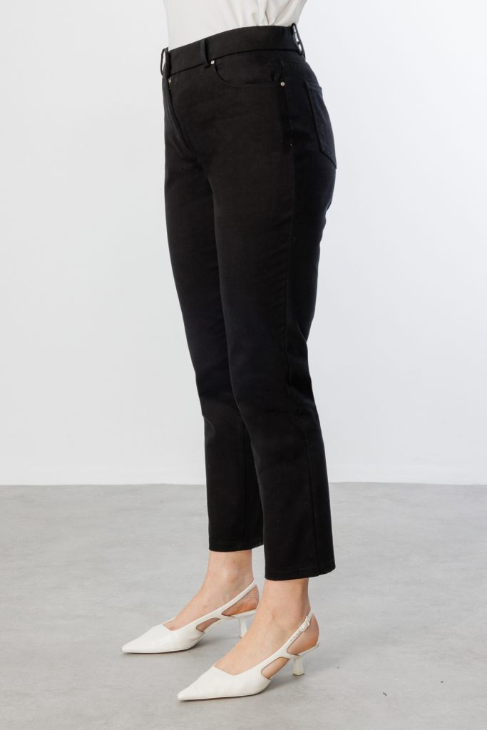 EKOL Beş Cep Dar Paça Büyük Beden Pantolon 2052 B.B - Siyah