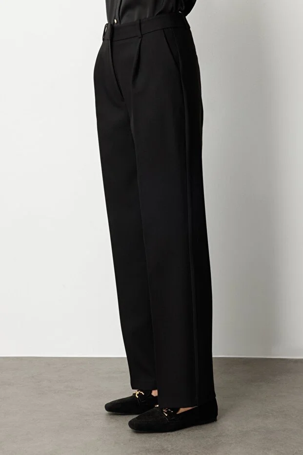 EKOL Yüksek Bel Bol Paça Pantolon 5019