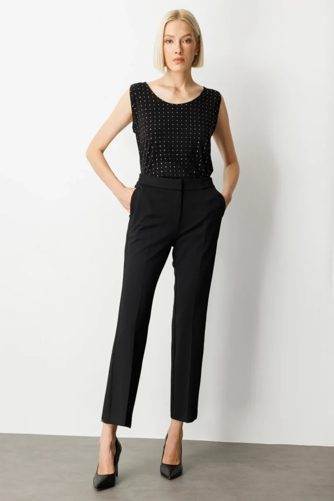 EKOL Beli Lastikli Bol Paça Pantolon 5035