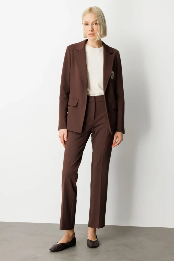 EKOL Beli Lastikli Bol Paça Pantolon 5035 - kahve