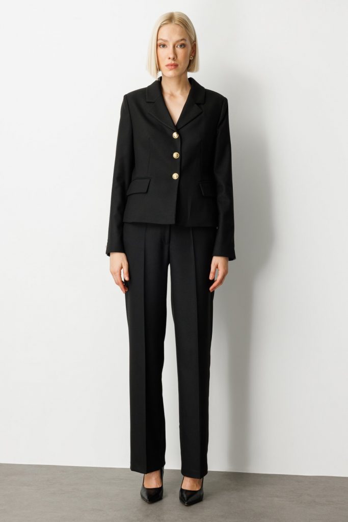 EKOL Cepsiz Boru Paça Pantolon 5051 - Siyah