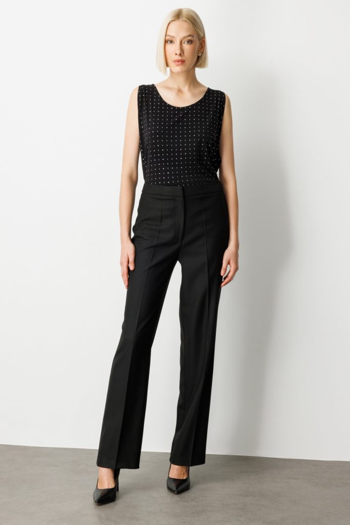 EKOL Cepsiz Boru Paça Pantolon 5051 - Siyah