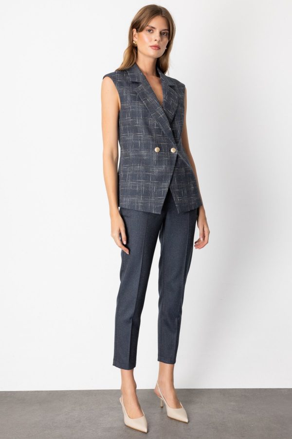 EKOL Beli Lastikli Dar Paça Pantolon 5175