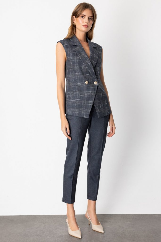 EKOL Beli Lastikli Dar Paça Pantolon 5175