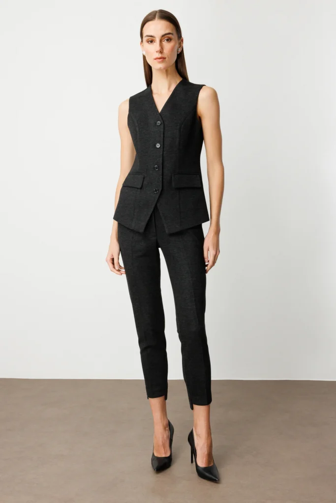 EKOL Beli Lastikli Yan Cepli Pantolon 5193 - Siyah