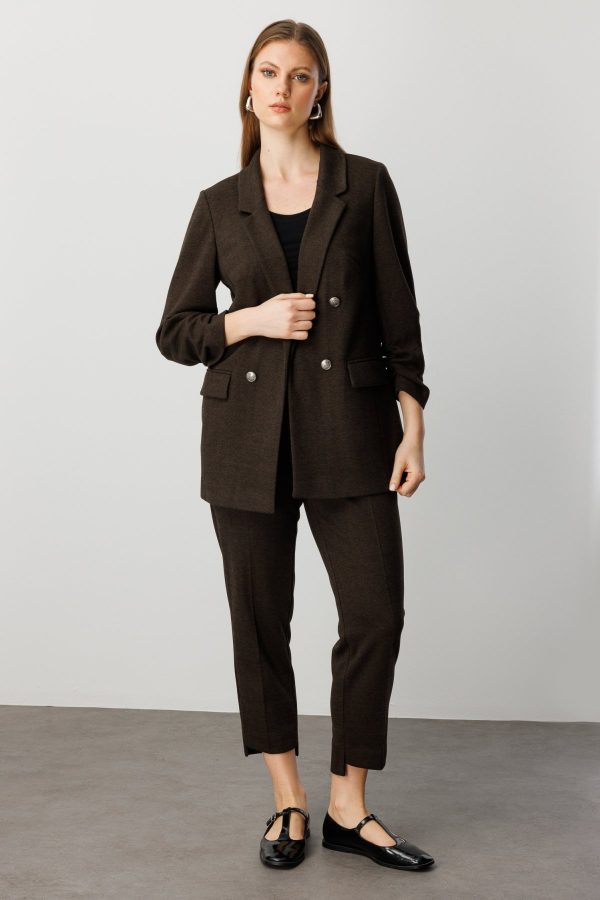 EKOL Yüksek Bel Dar Paça Pantolon 5589