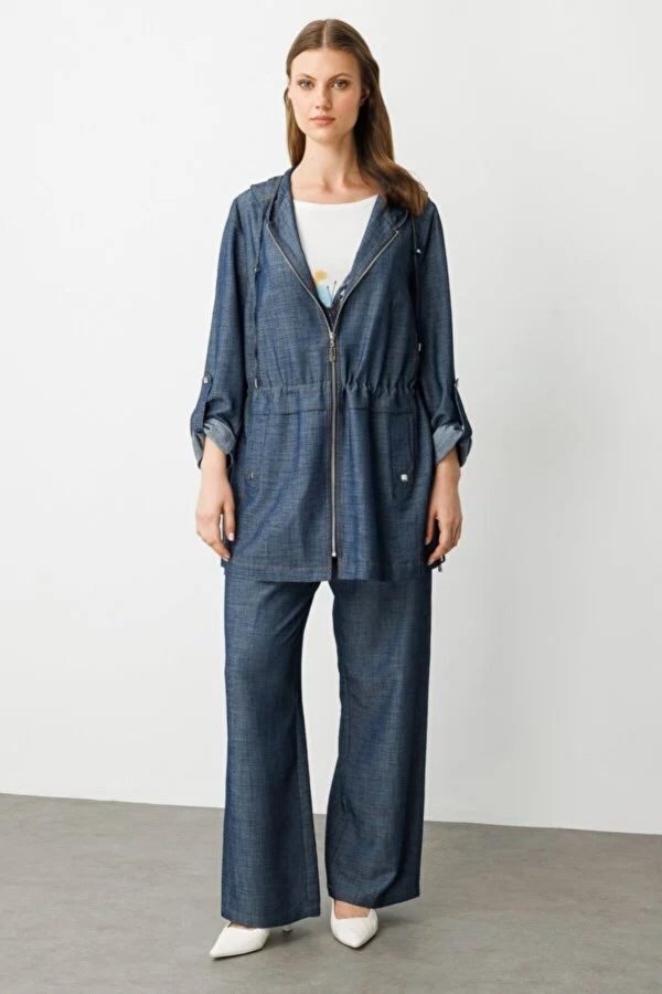 EKOL Beli Lastikli Bol Paça Pantolon7550 B.B