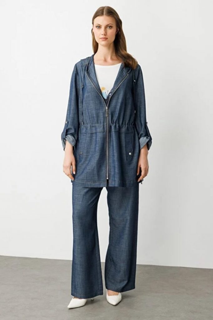 EKOL Beli Lastikli Bol Paça Pantolon7550 B.B