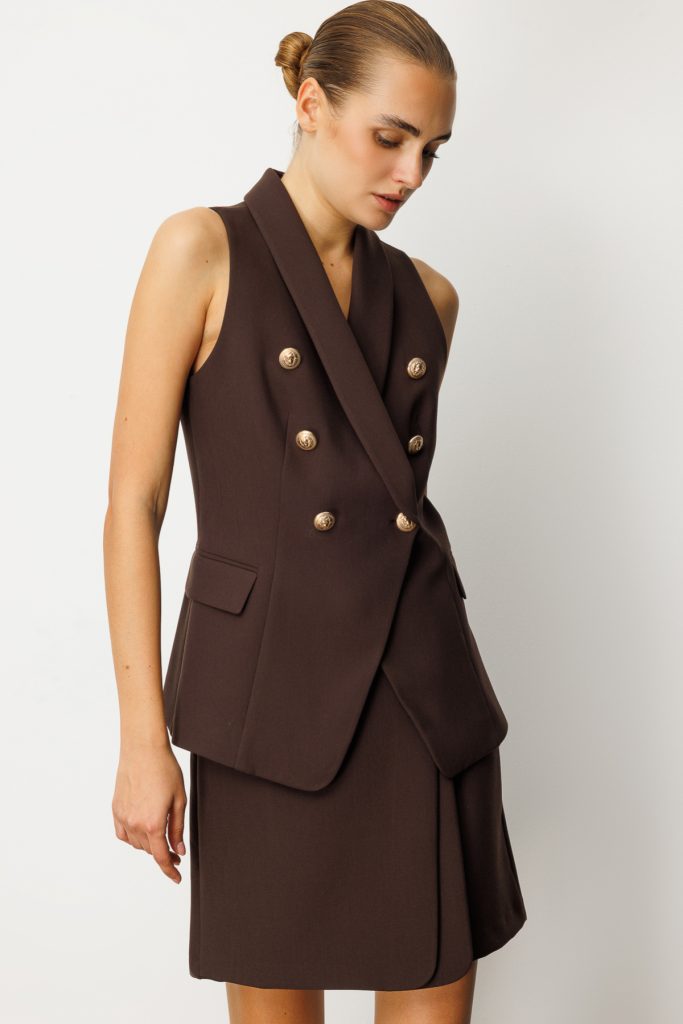 EKOL Kruvaze Yaka Kapak Cepli Yelek 5009