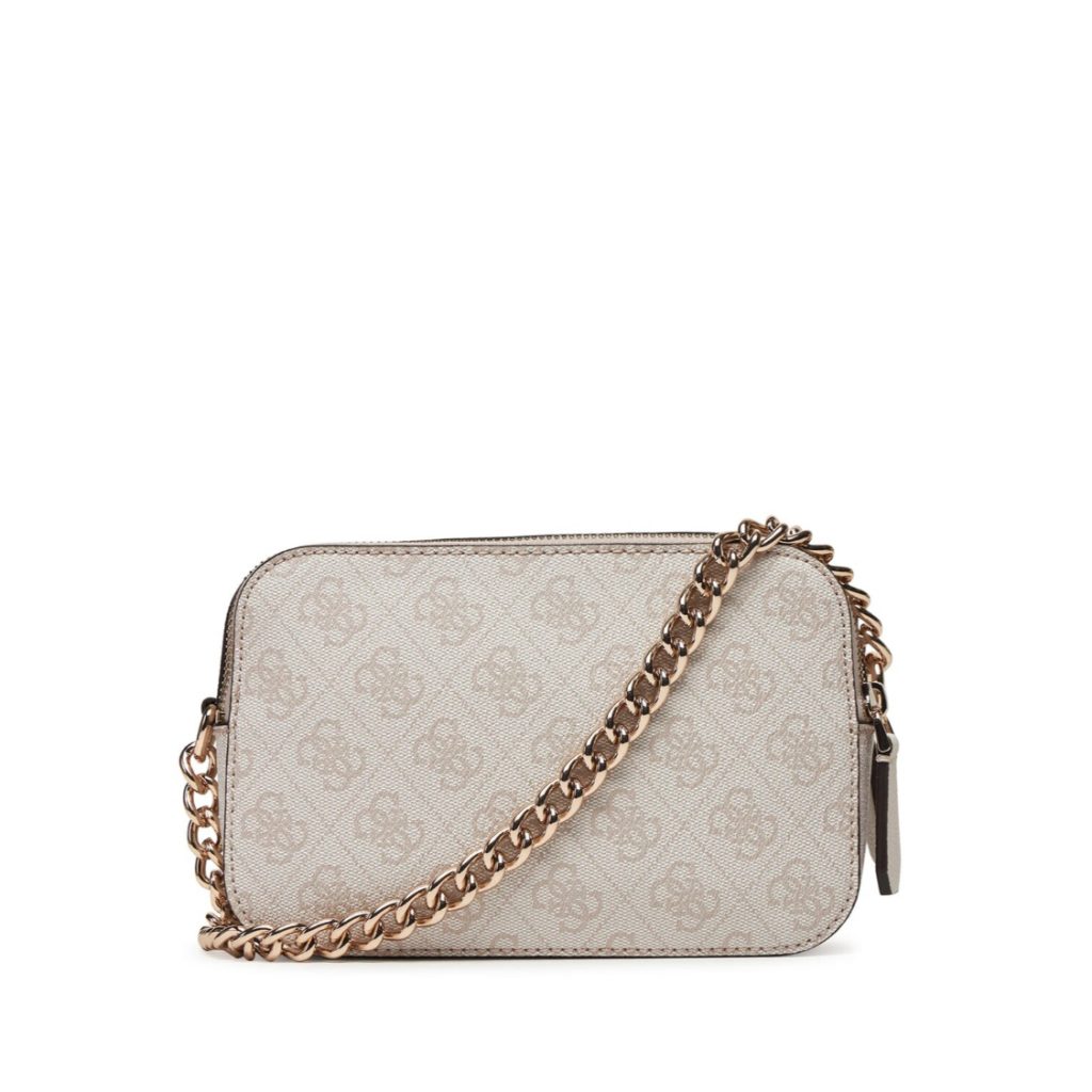 GUESS 4G logolu Noelle çapraz mini çanta HWBG7879140 - kemik