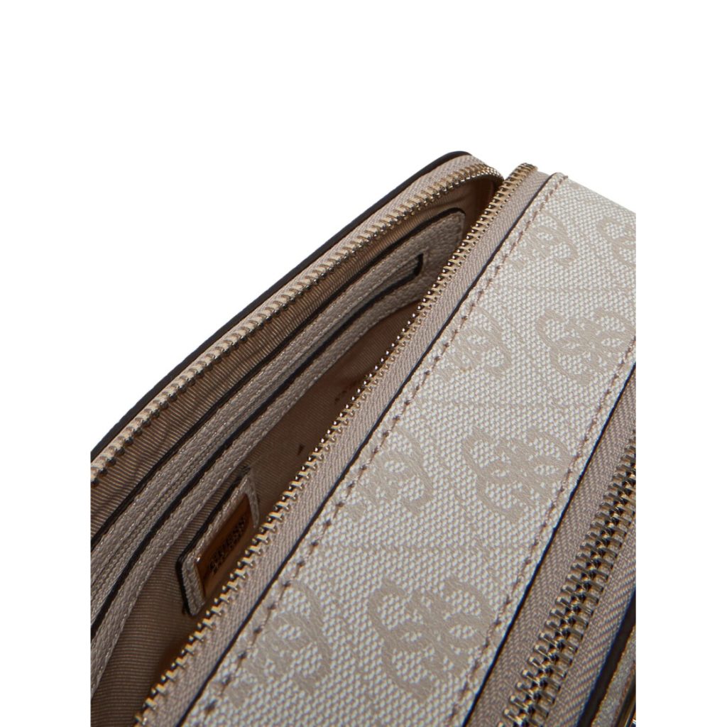 GUESS 4G logolu Noelle çapraz mini çanta HWBG7879140 - kemik