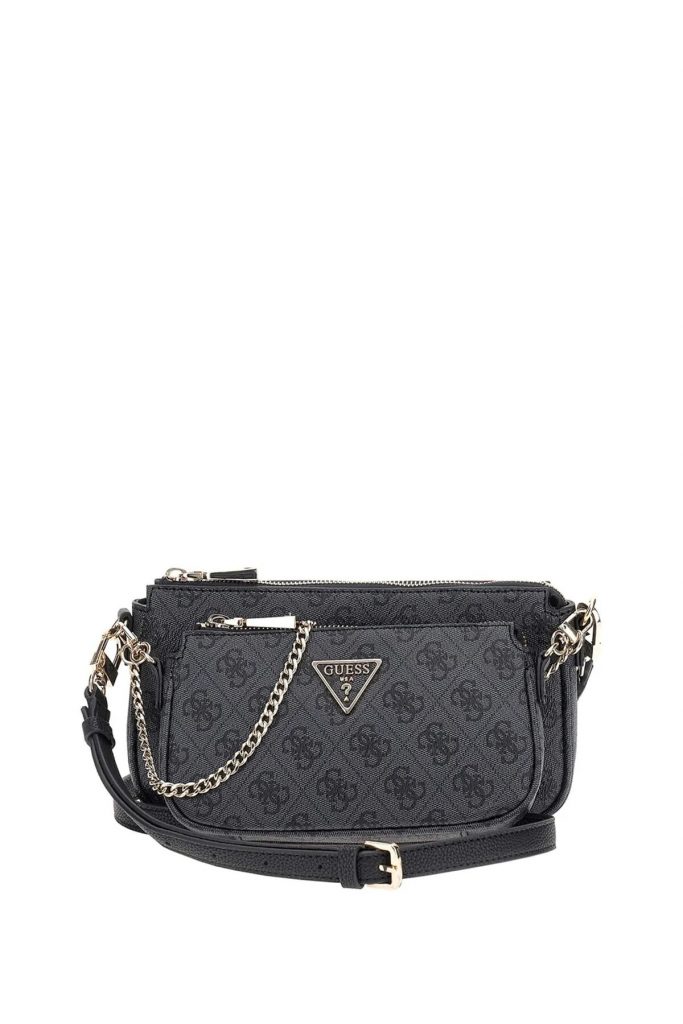 GUESS 4G logolu Noelle çapraz mini çanta HWBG7879710 - ANTRASİT